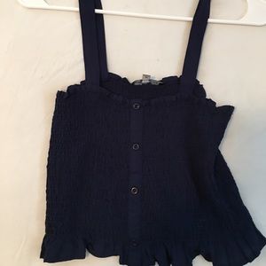 Navy blue cropped top